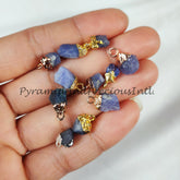 Tanzanite Pendant Connectors, Rough Connectors, Electroplated Single Bail Connectors, Sold By Piece